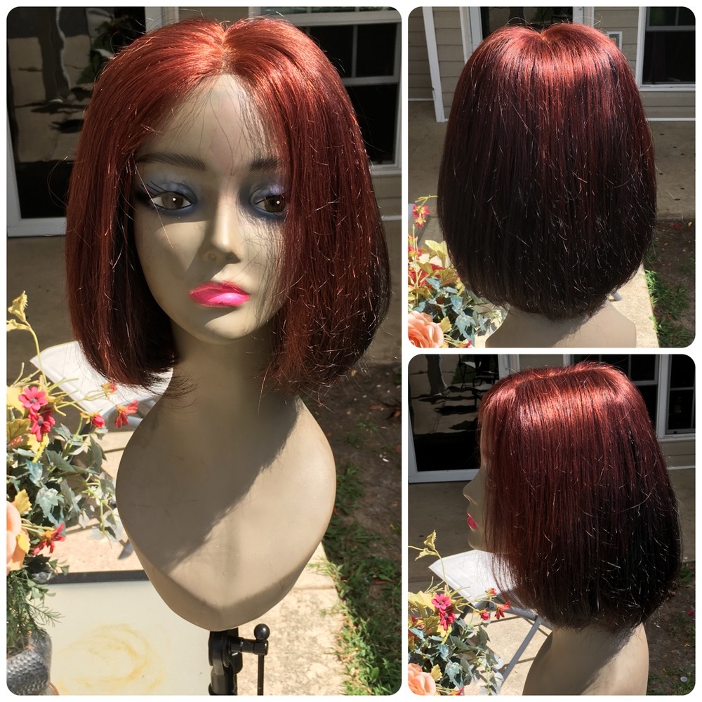 Ruby Red Lacefront Wig